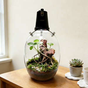 Vase intelligent électronique de bureau 3-en-1 avec lumière <span class=keywords><strong>LED</strong></span> pour culture de plantes, idéal pour la maison, le bureau, la suspension murale et le jardinage en petits espaces - Product Image 5