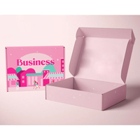 Emballage de luxe ondulé noir et rose pour lunettes, 5 pièces, impression personnalisée, courrier, expédition, boîtes en papier, vente en gros