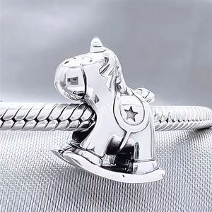 Panjia Unicornio <span class=keywords><strong>Bruno</strong></span> Caballo Balancín Plata 925 Zircón Lindo Colgante DIY para Mujer Fabricante <span class=keywords><strong>de</strong></span> Joyería al por Mayor - Product Image 2