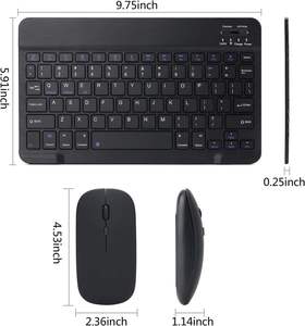Mini clavier et souris sans fil de bureau Guangzhou avec disposition UK, silencieux, rechargeable, pour Windows, Mac, téléphones mobiles, en stock - Product Image 1