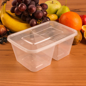 Caja de almacenamiento de contenedor de alimentos de plástico transparente para microondas desechable ecológico - Product Image 4