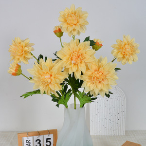 Flor Artificial de Dalia en Colores Mixtos, Flor de Seda con Tacto Natural para Decoración de Bodas y Hogar - Product Image 4
