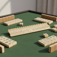 Empujadores Magnéticos de Lujo para Mahjong con Diseño Festoneado Americano, Tablero de Acrílico con Efecto Nácar para Juego, Personalización para Mesa de Mahjong