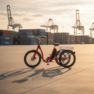 Vélo cargo électrique d'entrepôt UE, tricycle familial néerlandais à 3 roues, 250W, moteur sans balais, cadre en acier, Lastenrad, vélo cargo - Product Image 3