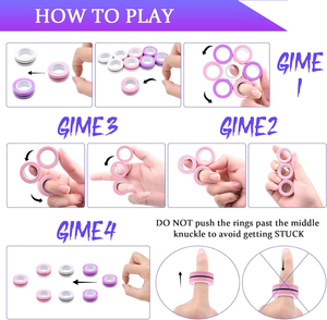 Wholesale Magnetic <b>Ring</b> Fidget Toys Set ADHD Anxiety Relief Finger Pack Adults Teens <b>Kids</b> - Product Image 2