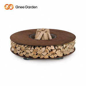 Chaise de jardin en acier Corten - Finition rouille naturelle, revêtement en poudre, utilisation extérieure toute saison - Product Image 1