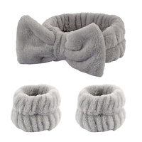 3pcs Gelang Spa Perawatan Kulit Ramah Lingkungan dengan Logo Custom, Berbahan Beludru dan Rumbai, Dapat Digunakan untuk Makeup, Cuci Muka, Handuk Wajah, Ikat Kepala, dan Scrunchie