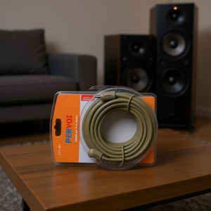 Cavo Audio da 5 Metri Colore Kaki con Rivestimento in PVC, Connettore RCA Placcato Oro a Coppia Intrecciata per Fotocamere, Video, Auto e Computer - Product Image 2