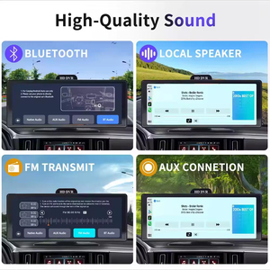 Diboev 10.26 ''xách tay màn hình thông minh không dây Carplay Android Auto 4K màn hình Bộ dụng cụ Dash Cam DVR BT GPS FM tự động thiết bị điện tử - Product Image 2