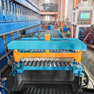 Rouleau de tôle de toiture en acier galvanisé ondulé à l'arc 836 entièrement automatique formant la machine pour la construction de carreaux d'acier colorés - Product Image 3