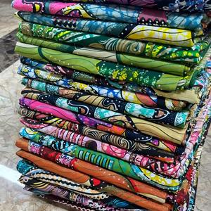 Tissu africain en jersey tissé 100 % coton biologique peigné, super brillant, grand motif Super Gold Wax, écologique, pour vêtements - Product Image 4