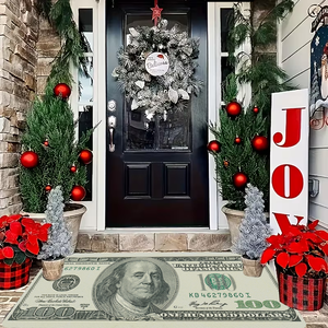 Paillasson moderne en polyester imprimé pour l'entrée |   Tapis de sol extra épais antidérapant durable pour une utilisation en intérieur et en extérieur - Product Image 4