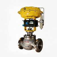 Vanne de régulation de gaz pneumatique Flowserve avec construction de type globe et garniture de type cage pour un contrôle précis du débit