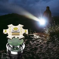 Lanterne rechargeable USB COB Projecteur portable LED haute puissance Lampe torche solaire étanche pour l'extérieur