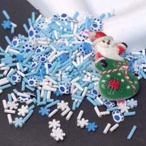 Nouveau créatif 500g noël thème polymère argile tranches flocon de neige patte fleurs chaud doux argile arrose bricolage fournitures Nail Art décor - Product Image 5