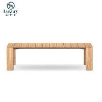 Ensemble de table à manger d'extérieur simple nordique ensemble de meubles de patio rustiques ensemble de table à manger en bois de teck