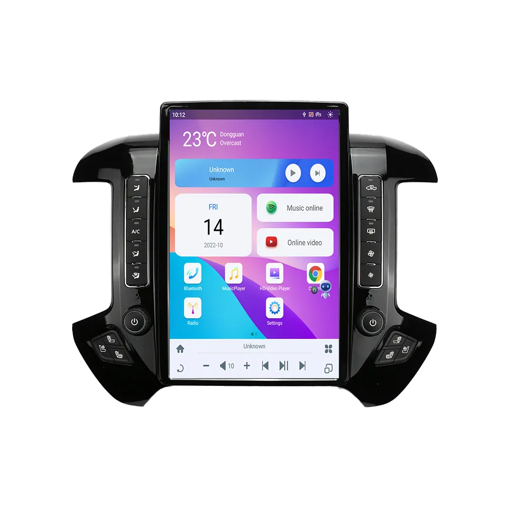 14.4" Android 13 Car Radio For Chevrolet Silverado GMC Sierra 2014-2018 Black GPS Navigation Stereo DSP Carplay