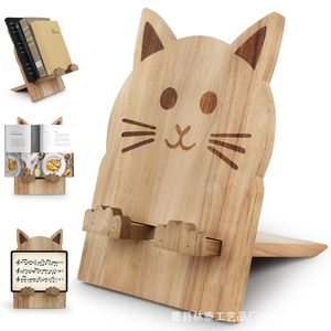 Support de livre en forme de chiot en bois massif, support de recettes de cuisine, organisateur de bureau pour livres et tablettes - Product Image 3