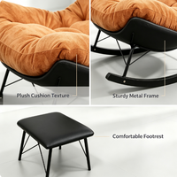 Fauteuil de détente moderne, chaise à bascule, chaise individuelle, idéale pour le salon, la chambre, la villa, l'hôtel