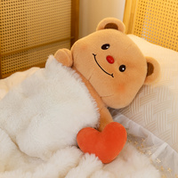 Peluche Ours en Peluche Enregistrable avec Tablier Amovible et Enregistreur Vocal en Forme de Cœur – Cadeau Confortable et Idéal