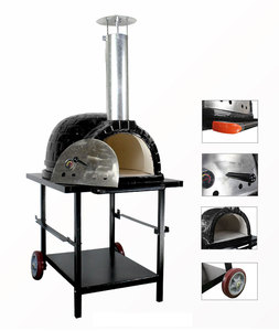 <span class=keywords><strong>Horno</strong></span> de cerámica para exteriores de 26 pulgadas con carcasa de aluminio extraíble, <span class=keywords><strong>horno</strong></span> de pizza de carbón para hornear en el patio del hogar - Product Image 2