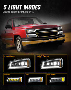 MS-CHHD0306 मोर्सन ने 2500 एचडी सिल्वरवाडो 3500 क्लासिक हाई/लो बीम लाइट एक्सेसरीज़ के लिए हेडलाइट का नेतृत्व किया 1500 - Product Image 3