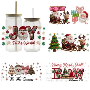 Español Navidad Tamale Cafecito Conchitas Uv Dtf transferencia pegatinas calcomanías para Libbey tazas frías taza vaso impermeable Diy Logo - Product Image 1
