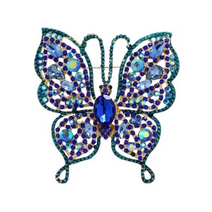 Broches de Mariposa de Cristal Clásicos Vintage de Lujo para Mujer, Accesorios de Moda con Pedrería Brillante, Serie de Insectos - Product Image 3