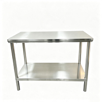Mesa de Trabajo de Acero Inoxidable de Alta Resistencia, Mesa de Preparación Comercial para Chefs, Banco de Trabajo para Restaurante, Hotel, Isla de Cocina con Estante