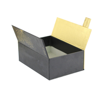 Caja de Cartón para Vino, Whisky y Vodka con Impresión de Marca en Lámina Dorada, Caja de Regalo Plegable Magnética de Doble Puerta con Laminación Mate de Lujo
