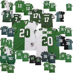 Camisetas Retro de Fútbol Americano de Filadelfia al por Mayor, 20 DAWKINS, 36 WESTBROOK, 92 R.WHITE, 7 JAWORSKI, 100% - Product Image 1