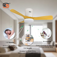 Ventilateur de plafond moderne avec lumière, 6 vitesses de vent, CCT et DIM, 42 pouces, télécommande, moteur BLDC, lampe ventilateur