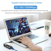 Adaptador Mindpure USB C a Ethernet Gigabit, Adaptador LAN Tipo-C a RJ45, Adaptador de Red USB 3.0 para Laptop, PC, MacBook