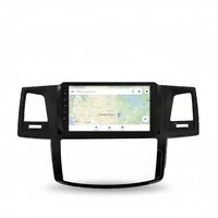 Autoradio 2 DIN 9 pouces 4 cœurs avec GPS, amplificateur, Carplay et Android Auto pour Toyota Hilux Vigo Fortuner 2007-2014