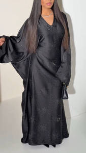 Vestido Abaya <span class=keywords><strong>Maxi</strong></span> con Mangas Murciélago de Corte Holgado y Diseño Personalizado para Mujeres Musulmanas, Moda Islámica Modesta de Dubái - Product Image 6
