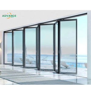 Porte pliante extérieure en accordéon de <span class=keywords><strong>véranda</strong></span> personnalisée bon marché porte coulissante en verre patio porte pliante en aluminium pliante bi pliante - Product Image 3