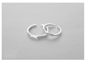 LT-603 S925 Sterling Silver Open Ring Géométrique Visage Conception Version Coréenne Hommes et Femmes Fine Jewelry Wholesale - Product Image 3