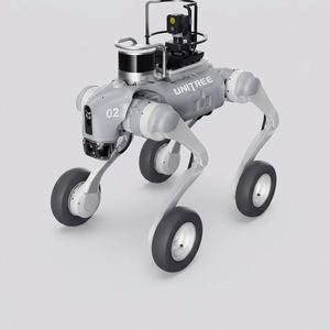 Robot chien quadrupède 100 % authentique Unitree Go2 W Ent Plus Ent U2 avec doubles caméras 1080P, projecteur 4G pour patrouille et inspection - Product Image 1