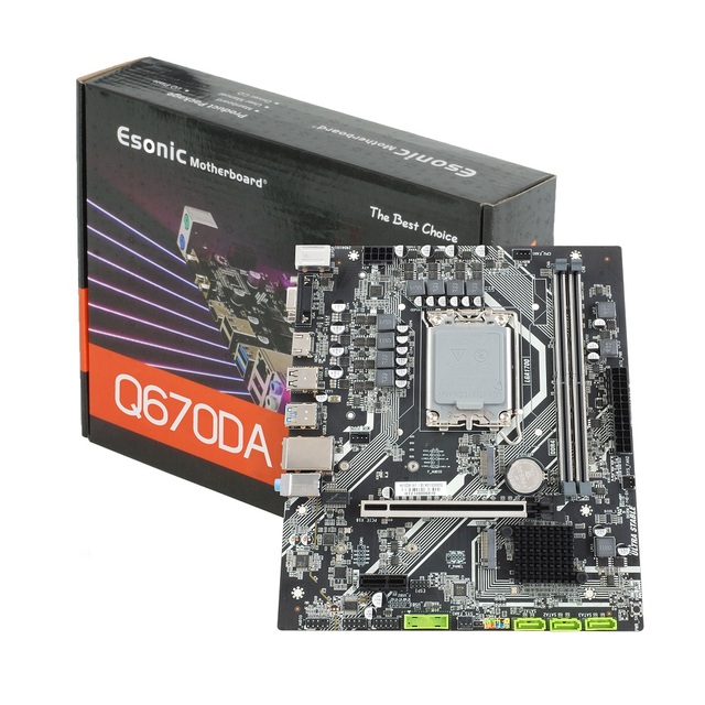 High Quality Q670 Gaming Computer Motherboard Esonic LGA 1700 Desktop Mainboard DDR4 1000M MATX Board for 12th 13th Gen