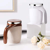 Tasse de mélange automatique Tasse à lait électrique rotative magnétique Tasse à café portable à double paroi Tasse de mélange automatique