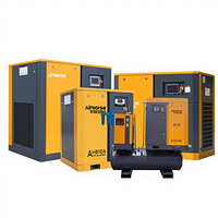 Compresseur d'air à vis facile à installer, petit modèle 5,5 kW 7,5 CV 4-en-1 monté sur réservoir, avec réservoirs de 300 L et 500 L