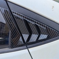 Aileron de fenêtre arrière de voiture pour Verna Sedan Accent 2011 2012 2015, en ABS, imprimé fibre de carbone, cache de protection latérale, autocollant de ventilation