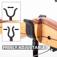 Support de tir à l'arc en carbone pur pliable avec support en silicone réglable en forme de U pour arc recurve et longbow
