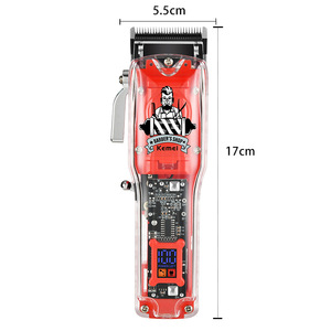 Cortadora de pelo eléctrica Kemei KM-1751 con cuerpo de ABS, pantalla LCD, motor con ventilador, recargable, para hombres - Product Image 5