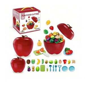 ชุดของเล่นครัวจำลอง ตัดผักผลไม้ สำหรับเด็กอายุ 12 ปีขึ้นไป ของเล่นพลาสติกเสริมพัฒนาการ ฝึกทักษะจินตนาการ แนวไซไฟ - Product Image 1
