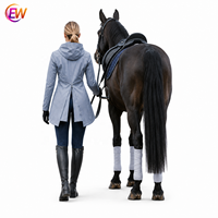 Chaqueta de equitación impermeable y elástica para mujer, con cola larga, abrigo softshell ecuestre, ropa de equitación con logotipo personalizado.
