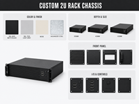Casing Server Rak 2U 19 Inci, Casing PC Industri, Panel Depan Ekstrusi Aluminium, Anodized OEM