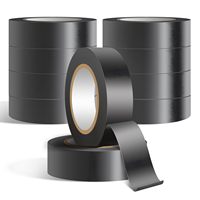 SNHOHIAK Lot de 10 Rubans Électriques Noirs Imperméables Haute Température 3/4 X 60ft pour Usage Domestique et Extérieur Isolation Tension Maximale