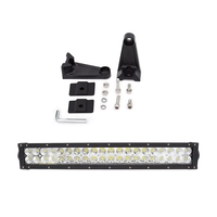Barre lumineuse LED FDN à double rangée, 22'' 120W, barre droite, IP67, avec support de montage, faisceau combiné spot et flood, pour véhicule tout-terrain