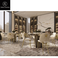 Chaises de salle à manger de restaurant de chaise de velours de crème bleue d'acier inoxydable moderne populaire utilisées avec la chaise de salle à manger de poignée de tête de Lion en métal
